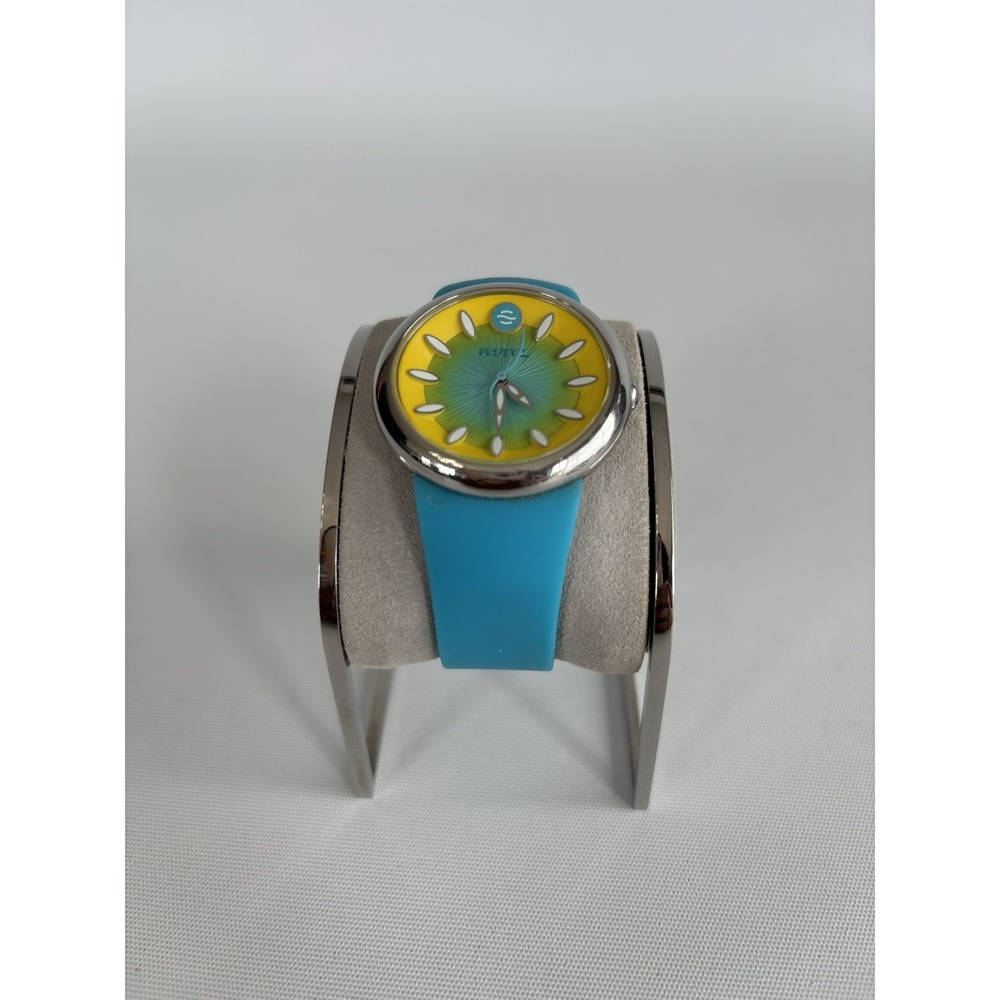 Philip Stein Fruitz Watch Blue & Yellow Dial Silicone Strap NFT Technology